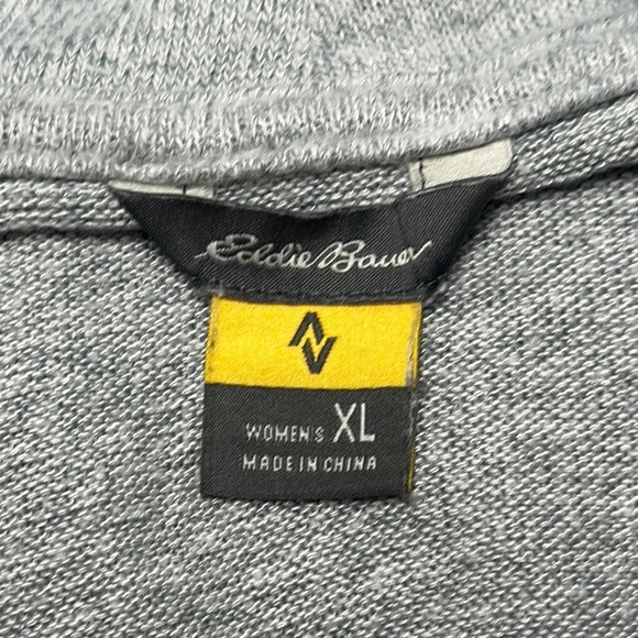 Eddie Bauer gray  cowl / turtle  neck pullover shirt, XL - Picture 2 of 7